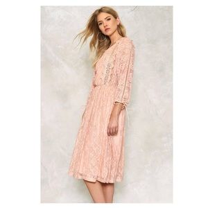 Carolina Lace Dress in Pink